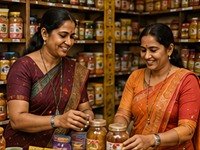 Livelihood support at a womans shop