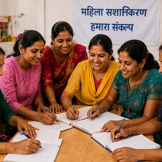 Women filling in assessment forms